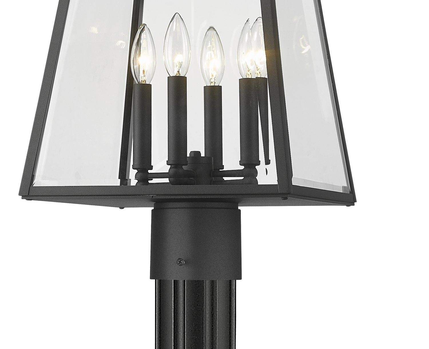 Z-LITE BROUGHTON OUTDOOR POST MOUNTED FIXTURE | 521PHBR-519P-BK - Post