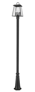 Z-LITE BROUGHTON OUTDOOR POST MOUNTED FIXTURE | 521PHBR-519P-BK - Post
