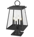 Z-LITE BROUGHTON OUTDOOR PIER MOUNTED FIXTURE | 521PHBR-533PM-BK - Post