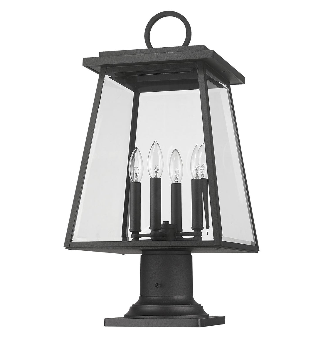 Z-LITE BROUGHTON OUTDOOR PIER MOUNTED FIXTURE | 521PHBR-533PM-BK - Post