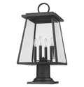 Z-LITE BROUGHTON OUTDOOR PIER MOUNTED FIXTURE | 521PHBR-533PM-BK - Post