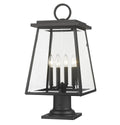 Z-LITE BROUGHTON OUTDOOR PIER MOUNTED FIXTURE | 521PHBR-533PM-BK - Post