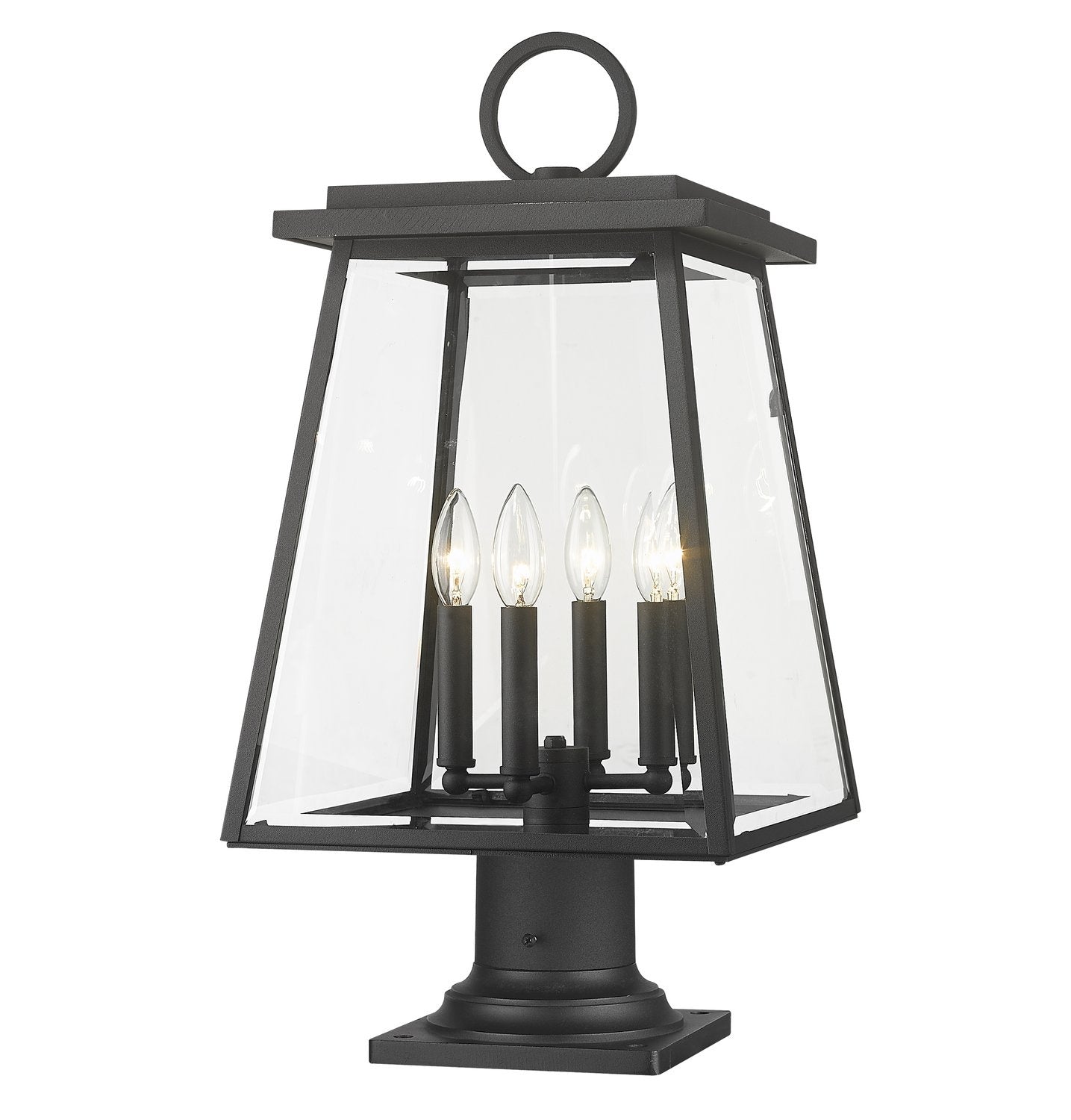 Z-LITE BROUGHTON OUTDOOR PIER MOUNTED FIXTURE | 521PHBR-533PM-BK - Post