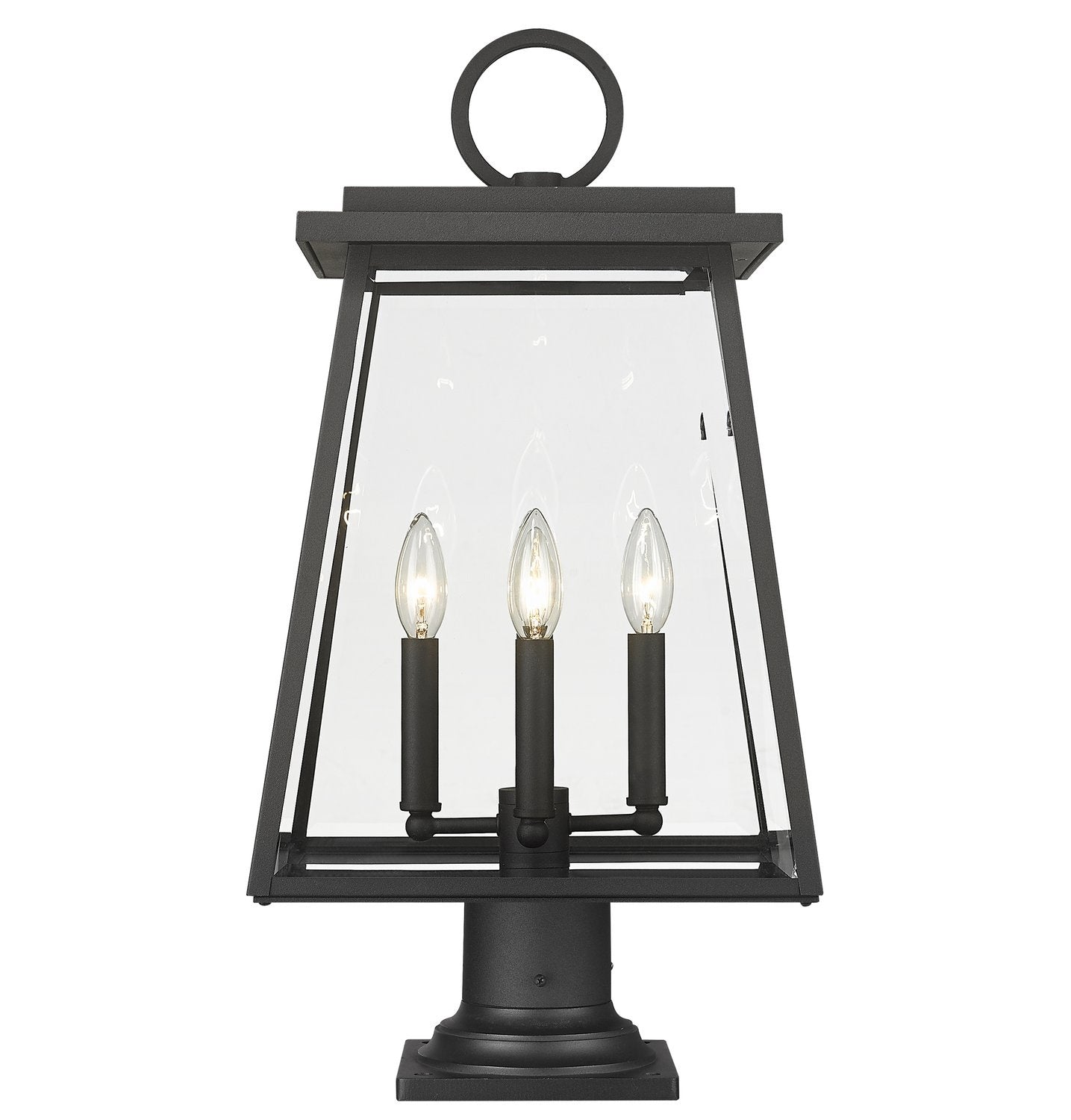 Z-LITE BROUGHTON OUTDOOR PIER MOUNTED FIXTURE | 521PHBR-533PM-BK - Post
