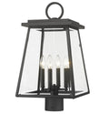 Z-LITE BROUGHTON OUTDOOR POST MOUNT FIXTURE | 521PHBR-BK - Post