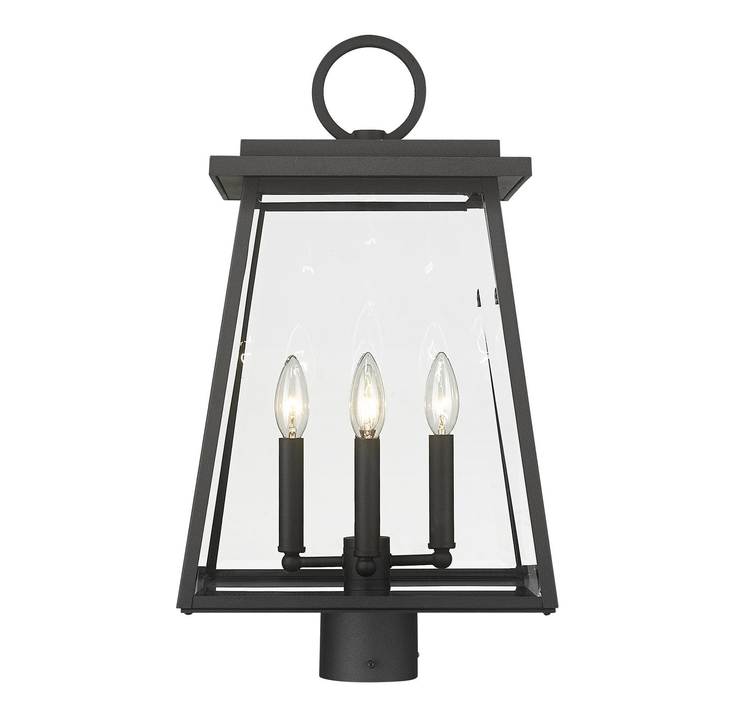Z-LITE BROUGHTON OUTDOOR POST MOUNT FIXTURE | 521PHBR-BK - Post