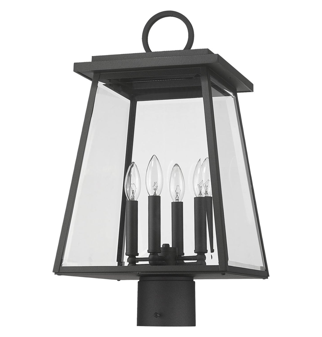 Z-LITE BROUGHTON OUTDOOR POST MOUNT FIXTURE | 521PHBR-BK - Post