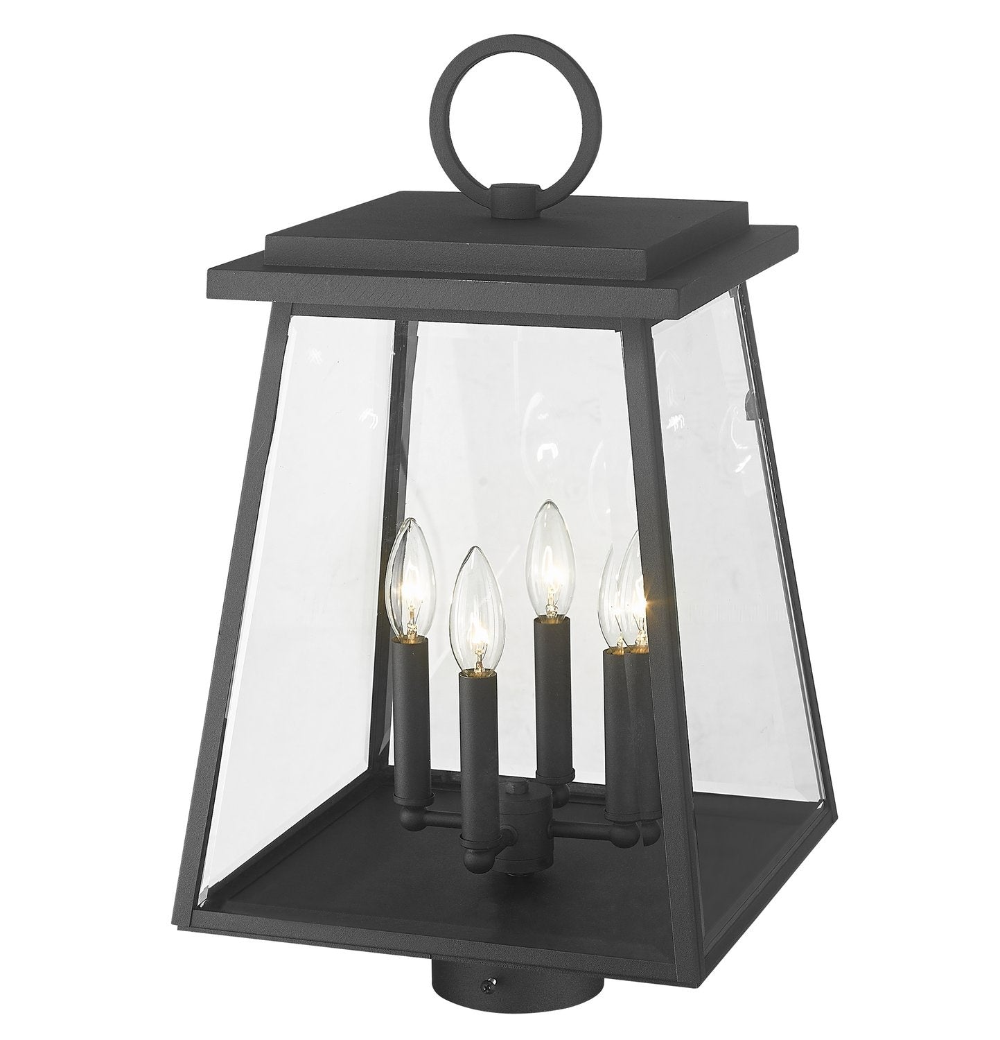 Z-LITE BROUGHTON OUTDOOR POST MOUNT FIXTURE | 521PHBR-BK - Post