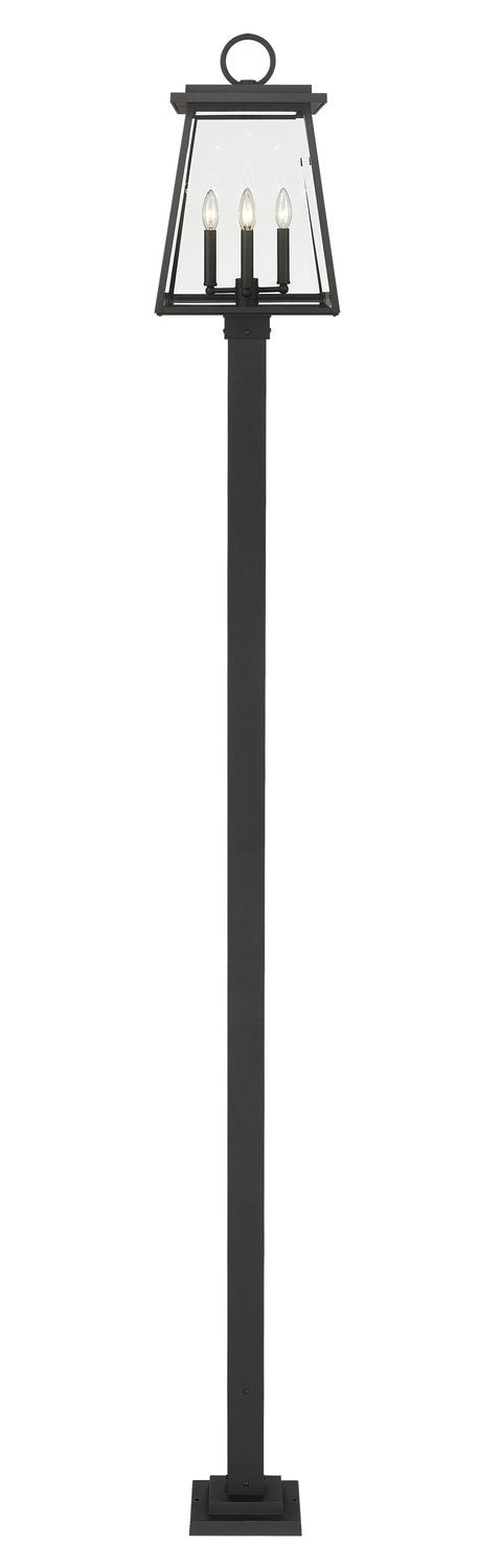 Z-LITE BROUGHTON OUTDOOR POST MOUNTED FIXTURE | 521PHBS-536P-BK - Post