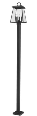 Z-LITE BROUGHTON OUTDOOR POST MOUNTED FIXTURE | 521PHBS-536P-BK - Post