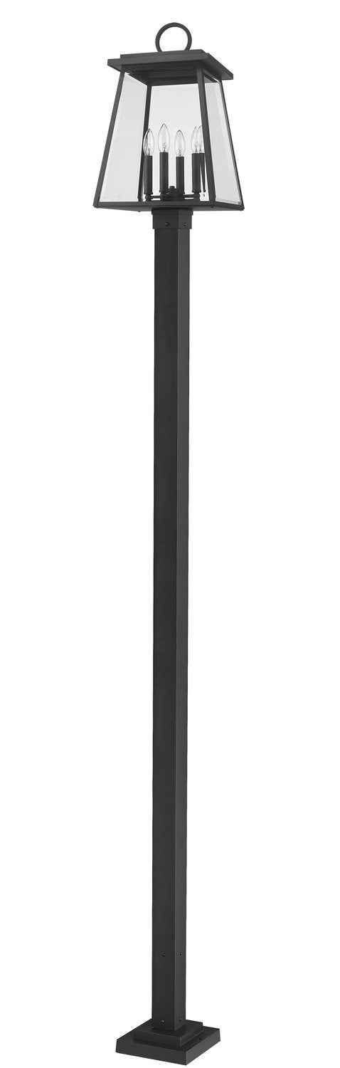 Z-LITE BROUGHTON OUTDOOR POST MOUNTED FIXTURE | 521PHBS-536P-BK - Post