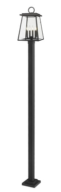 Z-LITE BROUGHTON OUTDOOR POST MOUNTED FIXTURE | 521PHBS-536P-BK - Post