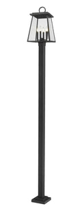 Z-LITE BROUGHTON OUTDOOR POST MOUNTED FIXTURE | 521PHBS-536P-BK - Post