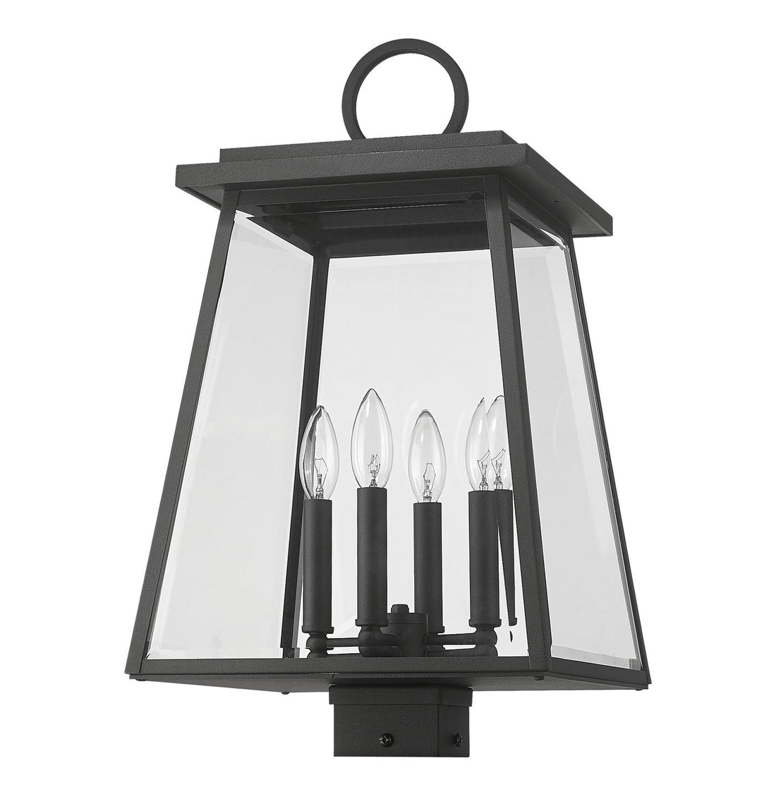 Z-LITE BROUGHTON OUTDOOR POST MOUNT FIXTURE | 521PHBS-BK - Post