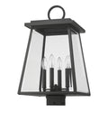 Z-LITE BROUGHTON OUTDOOR POST MOUNT FIXTURE | 521PHBS-BK - Post