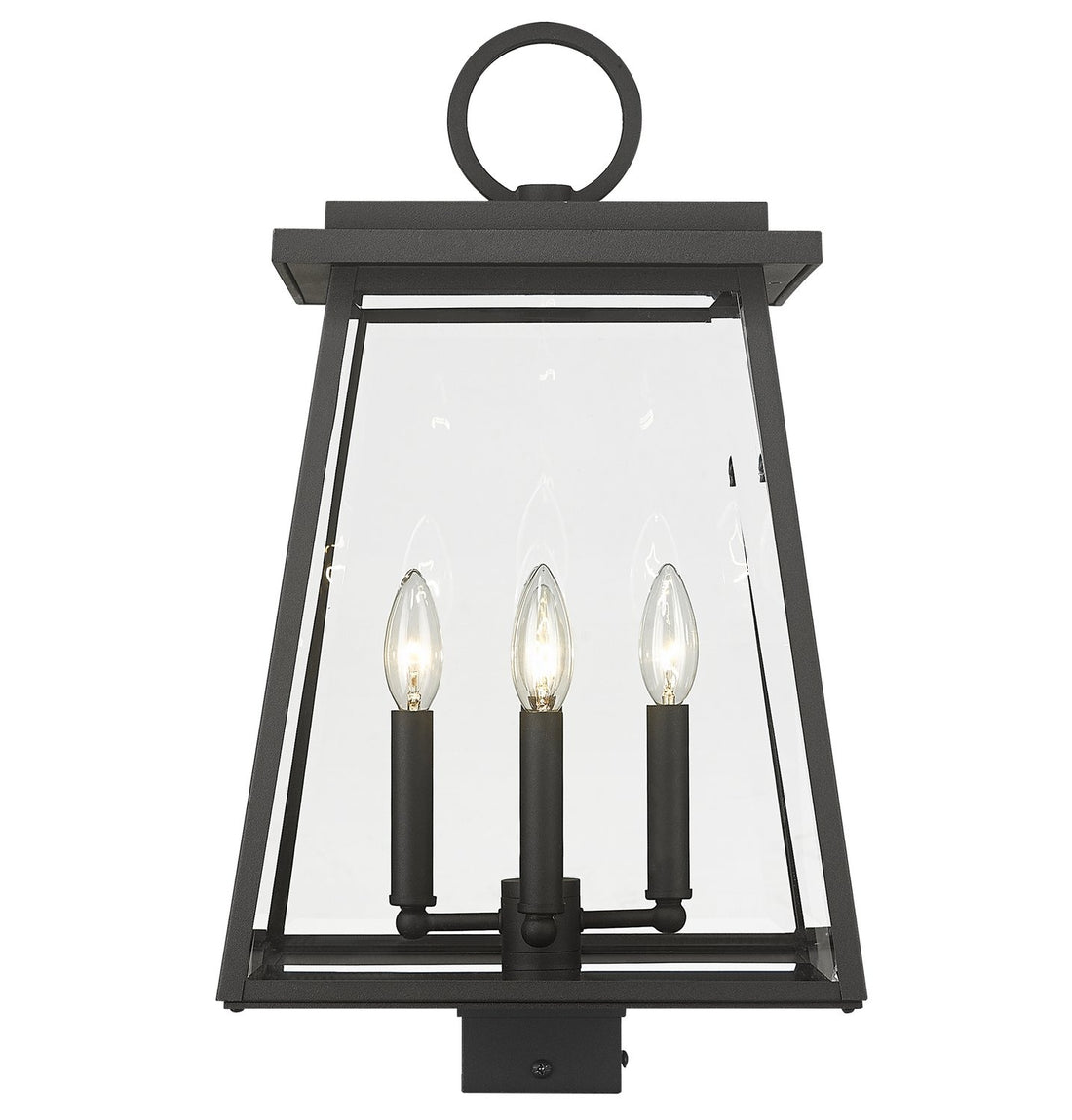 Z-LITE BROUGHTON OUTDOOR POST MOUNT FIXTURE | 521PHBS-BK - Post