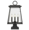 Z-LITE BROUGHTON OUTDOOR PIER MOUNTED FIXTURE | 521PHBS-SQPM-BK - Post
