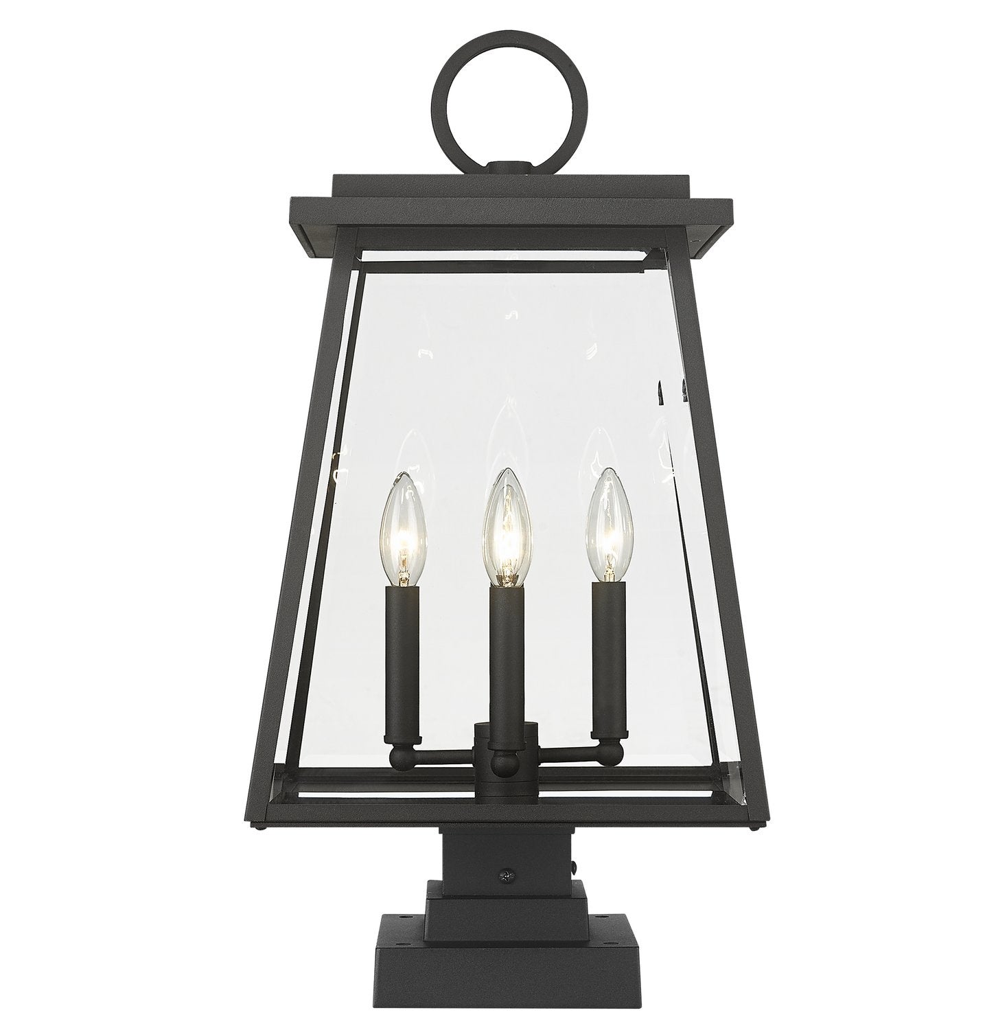 Z-LITE BROUGHTON OUTDOOR PIER MOUNTED FIXTURE | 521PHBS-SQPM-BK - Post