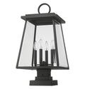 Z-LITE BROUGHTON OUTDOOR PIER MOUNTED FIXTURE | 521PHBS-SQPM-BK - Post