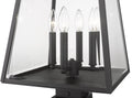 Z-LITE BROUGHTON OUTDOOR PIER MOUNTED FIXTURE | 521PHBS-SQPM-BK - Post