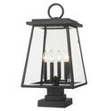 Z-LITE BROUGHTON OUTDOOR PIER MOUNTED FIXTURE | 521PHBS-SQPM-BK - Post