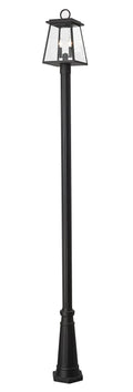 Z-LITE BROUGHTON OUTDOOR POST MOUNTED FIXTURE | 521PHMR-519P-BK - Post