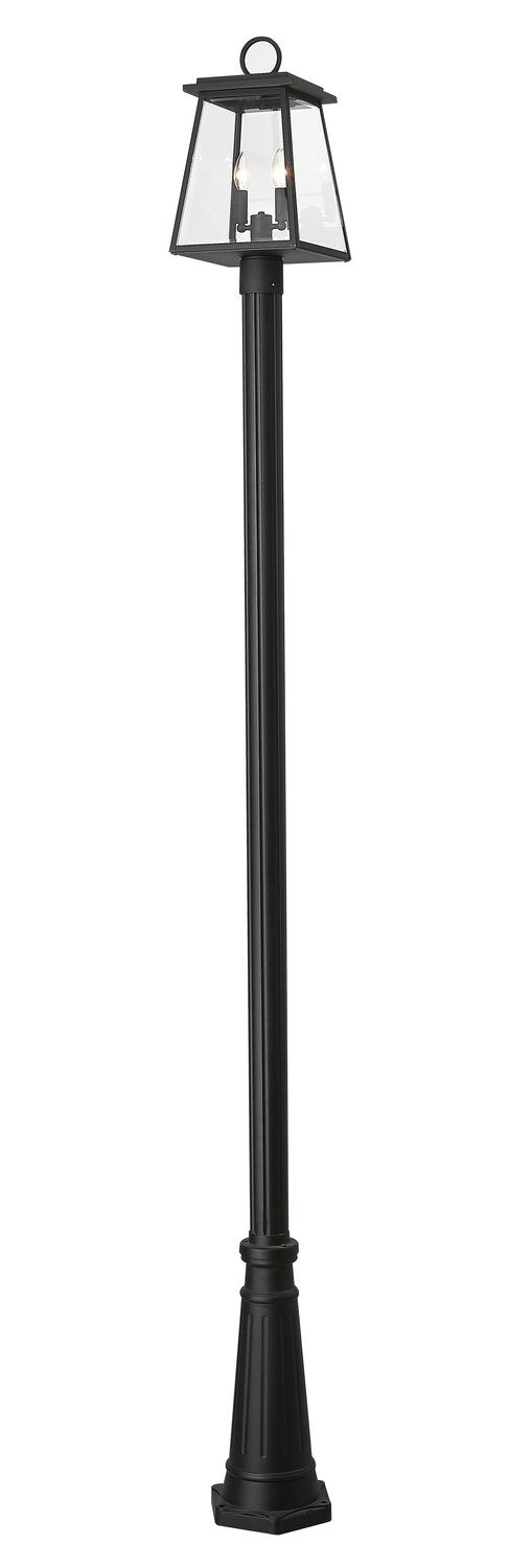 Z-LITE BROUGHTON OUTDOOR POST MOUNTED FIXTURE | 521PHMR-519P-BK - Post