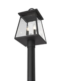 Z-LITE BROUGHTON OUTDOOR POST MOUNTED FIXTURE | 521PHMR-519P-BK - Post
