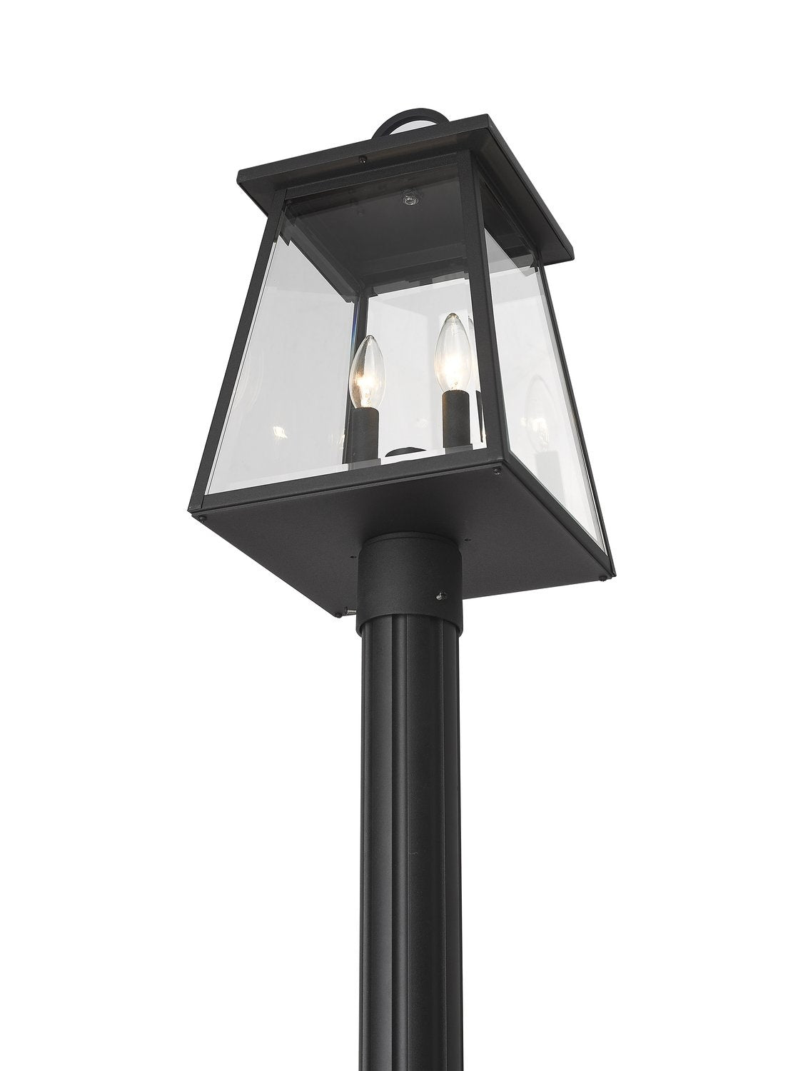 Z-LITE BROUGHTON OUTDOOR POST MOUNTED FIXTURE | 521PHMR-519P-BK - Post