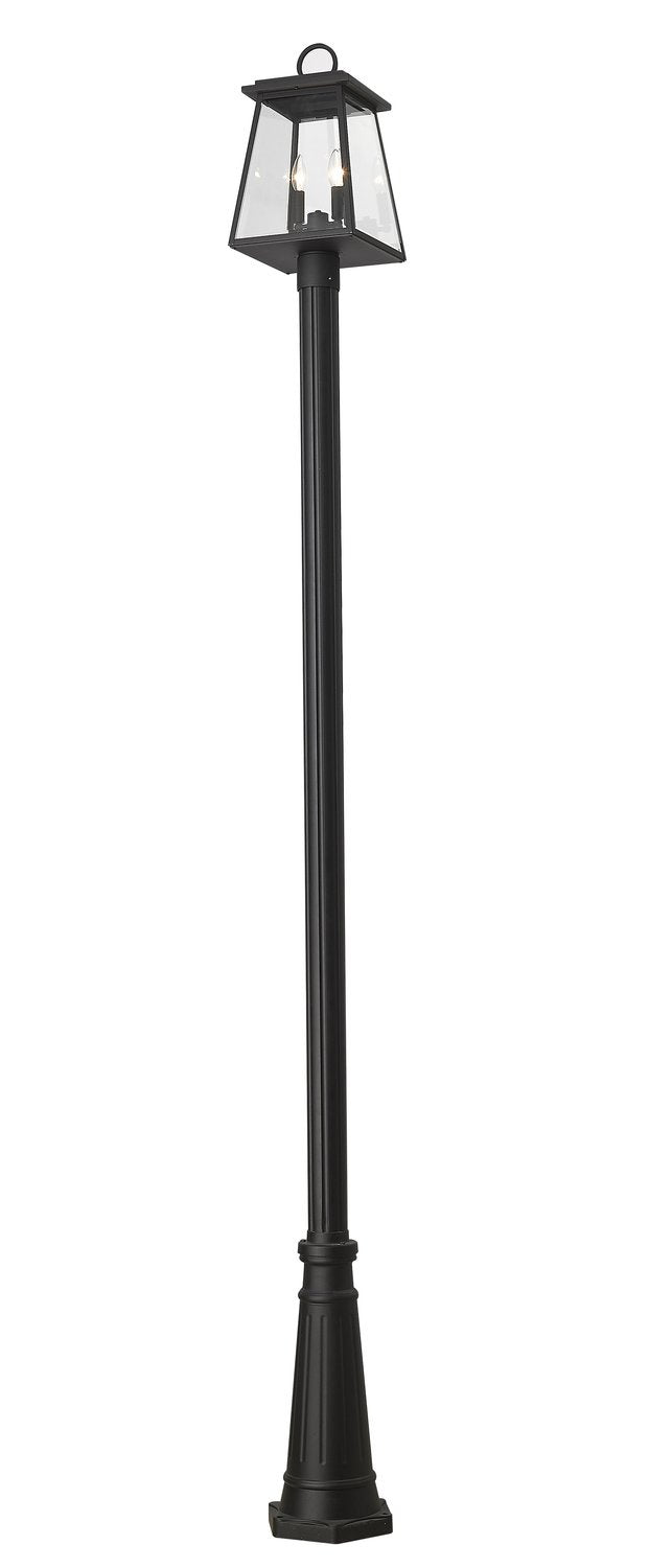 Z-LITE BROUGHTON OUTDOOR POST MOUNTED FIXTURE | 521PHMR-519P-BK - Post