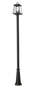 Z-LITE BROUGHTON OUTDOOR POST MOUNTED FIXTURE | 521PHMR-519P-BK - Post