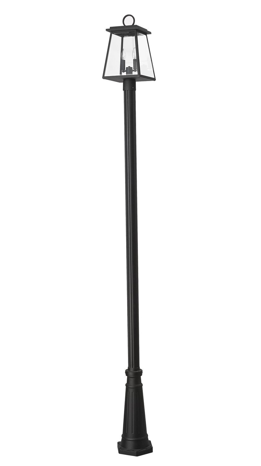 Z-LITE BROUGHTON OUTDOOR POST MOUNTED FIXTURE | 521PHMR-519P-BK - Post