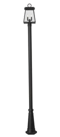 Z-LITE BROUGHTON OUTDOOR POST MOUNTED FIXTURE | 521PHMR-519P-BK - Post
