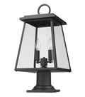 Z-LITE BROUGHTON OUTDOOR PIER MOUNTED FIXTURE | 521PHMR-533PM-BK - Post