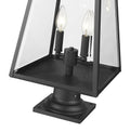 Z-LITE BROUGHTON OUTDOOR PIER MOUNTED FIXTURE | 521PHMR-533PM-BK - Post