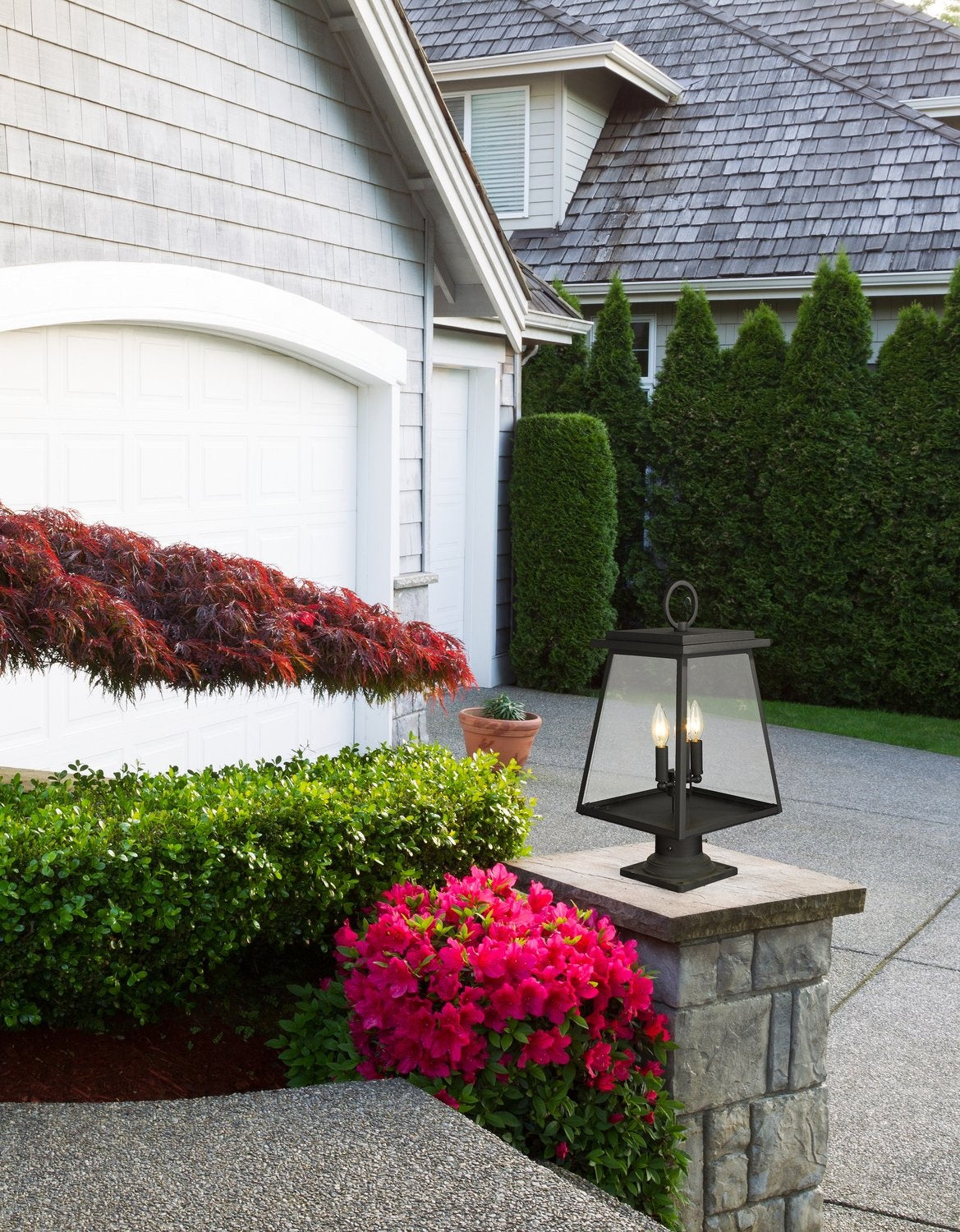 Z-LITE BROUGHTON OUTDOOR PIER MOUNTED FIXTURE | 521PHMR-533PM-BK - Post