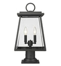 Z-LITE BROUGHTON OUTDOOR PIER MOUNTED FIXTURE | 521PHMR-533PM-BK - Post