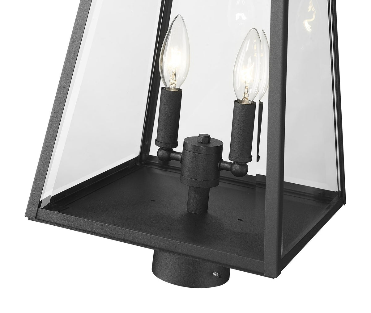 Z-LITE BROUGHTON OUTDOOR POST MOUNT FIXTURE | 521PHMR-BK - Post