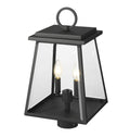 Z-LITE BROUGHTON OUTDOOR POST MOUNT FIXTURE | 521PHMR-BK - Post