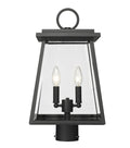 Z-LITE BROUGHTON OUTDOOR POST MOUNT FIXTURE | 521PHMR-BK - Post