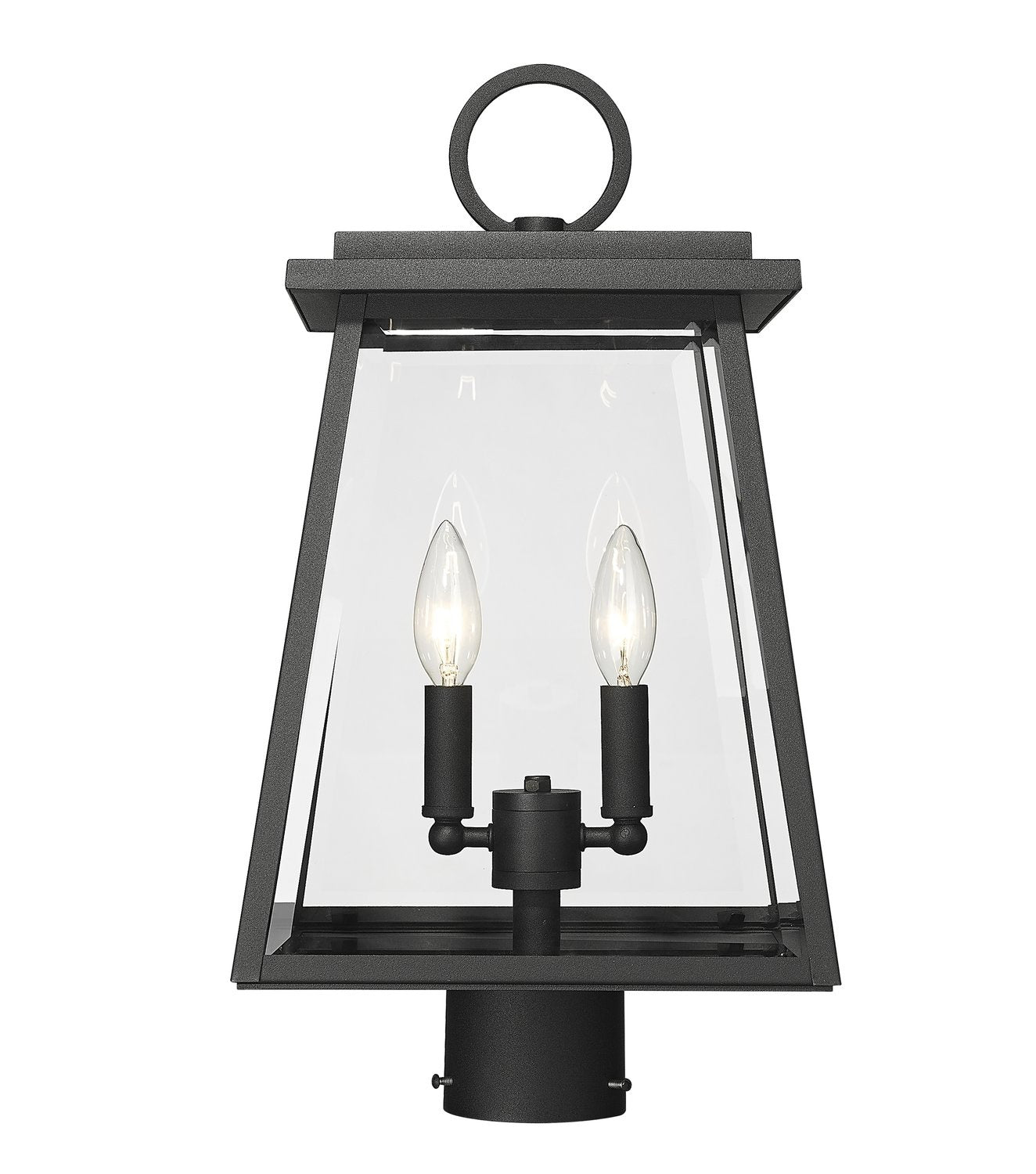 Z-LITE BROUGHTON OUTDOOR POST MOUNT FIXTURE | 521PHMR-BK - Post