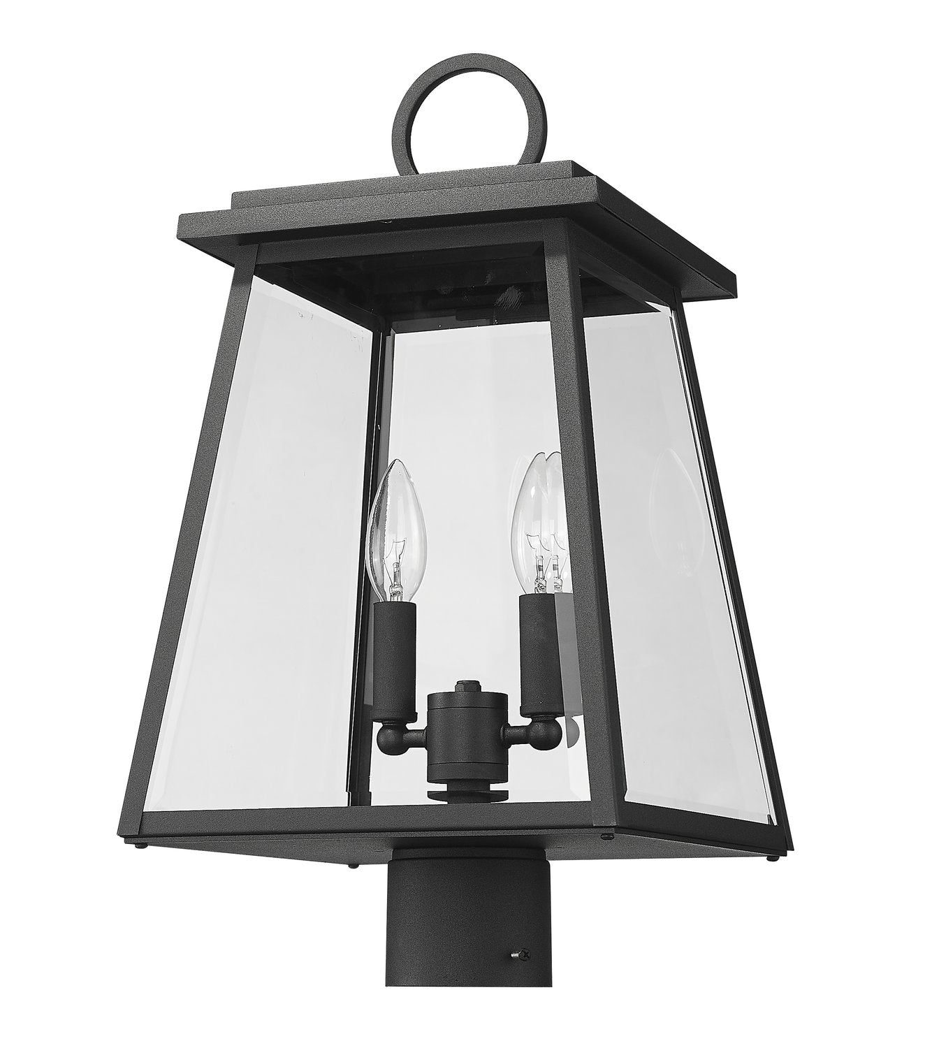 Z-LITE BROUGHTON OUTDOOR POST MOUNT FIXTURE | 521PHMR-BK - Post