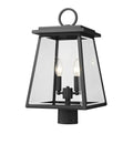Z-LITE BROUGHTON OUTDOOR POST MOUNT FIXTURE | 521PHMR-BK - Post