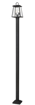 Z-LITE BROUGHTON OUTDOOR POST MOUNTED FIXTURE | 521PHMS-536P-BK - Post