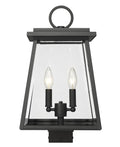Z-LITE BROUGHTON OUTDOOR POST MOUNT FIXTURE | 521PHMS-BK - Post