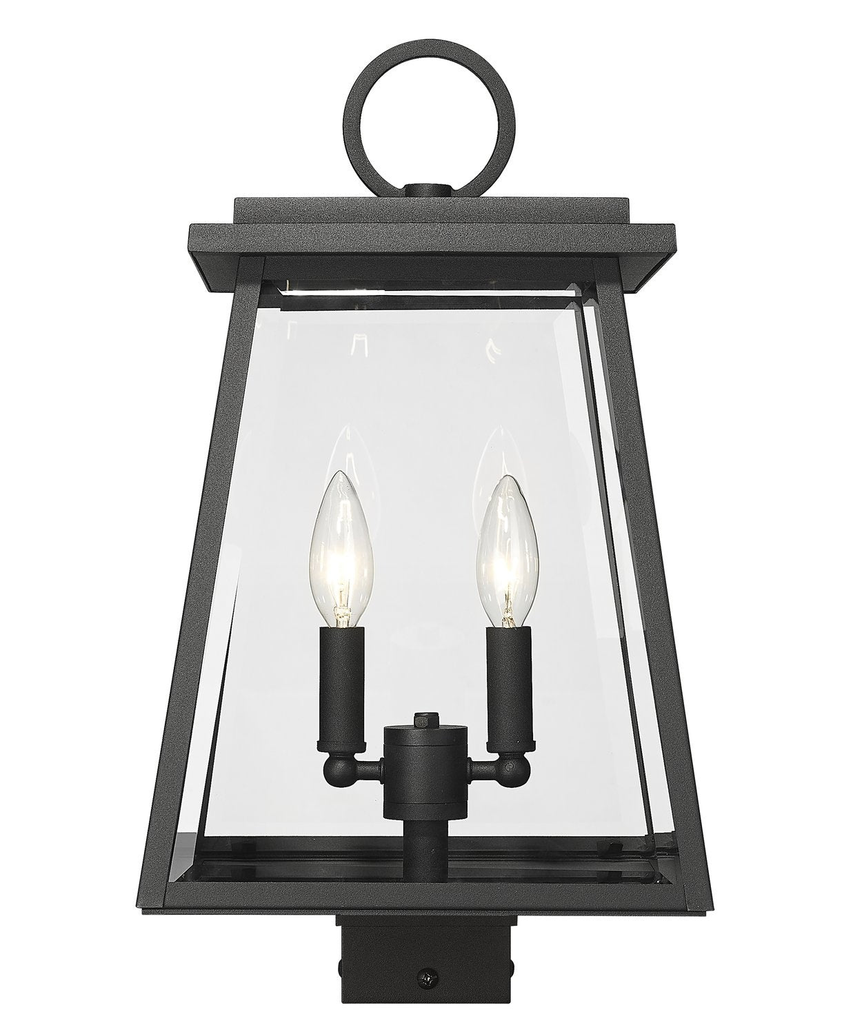 Z-LITE BROUGHTON OUTDOOR POST MOUNT FIXTURE | 521PHMS-BK - Post
