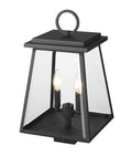 Z-LITE BROUGHTON OUTDOOR POST MOUNT FIXTURE | 521PHMS-BK - Post