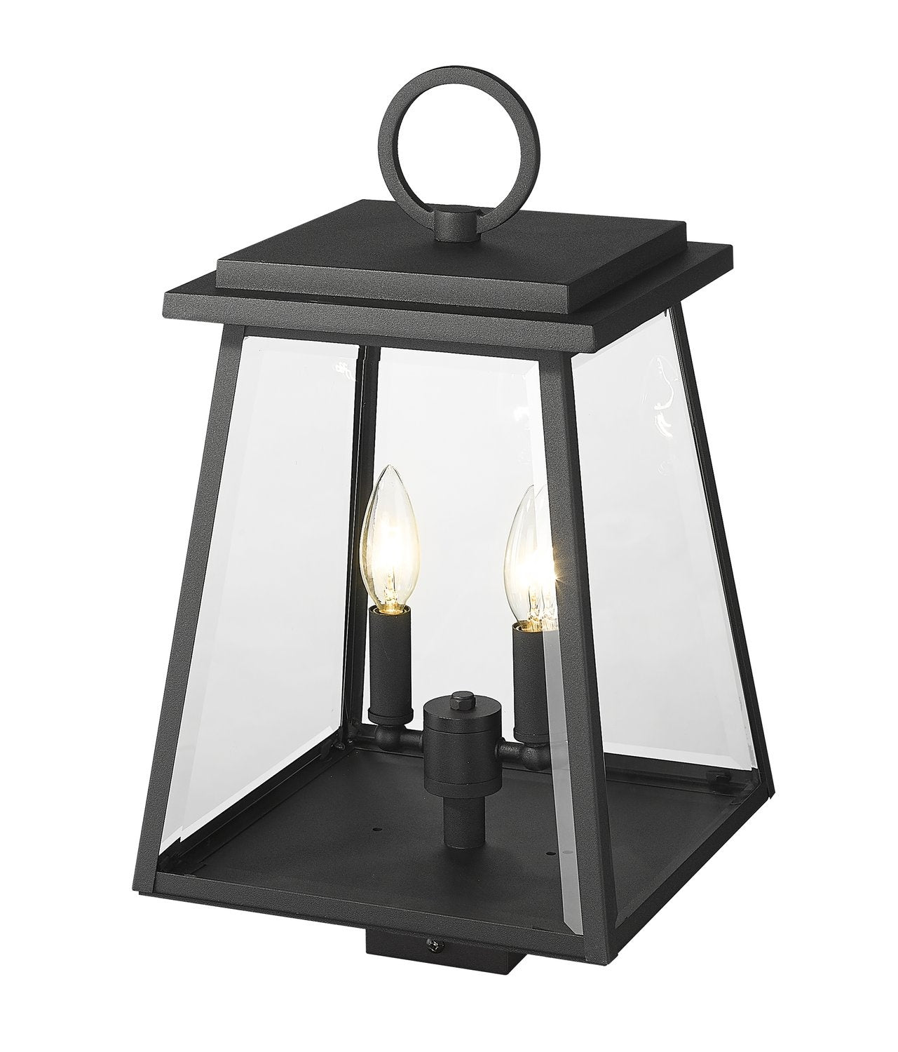 Z-LITE BROUGHTON OUTDOOR POST MOUNT FIXTURE | 521PHMS-BK - Post