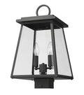 Z-LITE BROUGHTON OUTDOOR POST MOUNT FIXTURE | 521PHMS-BK - Post