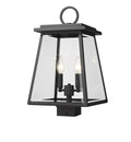Z-LITE BROUGHTON OUTDOOR POST MOUNT FIXTURE | 521PHMS-BK - Post